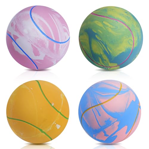 SCHITEC Dog Squeaky Toy Balls, Puppy Tennis Balls for Fetch