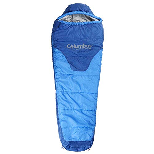 COLUMBUS Sac de Couchage Enfant Aneto 300 Duvet Enfant Sac de Compression Junior Voyage Sleeping Bag Camping Vacances