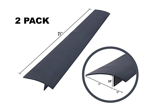 Fitfabhome 2 Pack Stove Counter Gap Covers, Premium Heat Resistant Silicone Seals Spills Between Counters, Stovetops, Dishwashers, Washers, Dryers (Black) #TOP2
