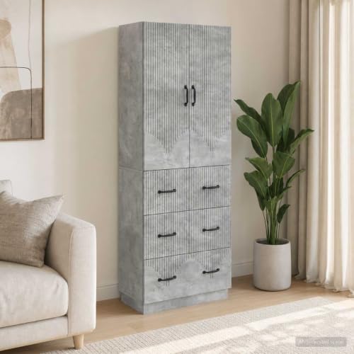 Armarios de almacenamiento grises de 66cm con 3 cajones y puertas con cerradura para oficina 2