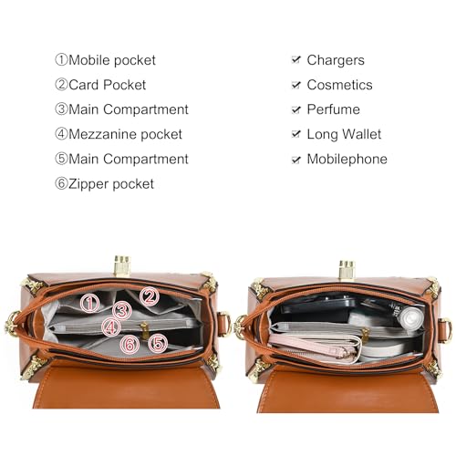 Bolso Satchel Bordado Ligero para Mujer miniatura 5
