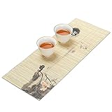 tapete zentagasse wien Natural Bamboo table mat, cotton thread tightly stitched, back mesh reinforcement, non shedding, durable and last long.