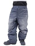 ASHGREEN(アッシュグリーン) スノーボード ウェア ビックパンツ ビッグスタイル 23-24 メンズ レディース ストレッチ 全6色 6サイズ AGP-1310 ブルーデニム XXLサイズ スノーウェア スノボウェア スキーウェア パンツ 滑雪服