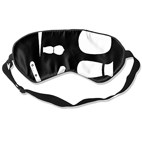 Preisvergleich Produktbild Schlafmaske, Augenmaske, ultra-weich, natürlicher Seidenstoff und Baumwollfüllung, Schlafmaske mit verstellbarem Riemen für Herren, Frauen und Kinder, Haarschneidemaschine