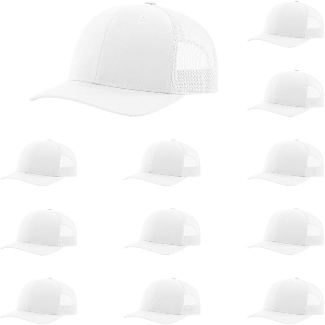 Richardson 112 Classic Six-Panel Adjustable Snapback Trucker Cap | Bulk Packs Available