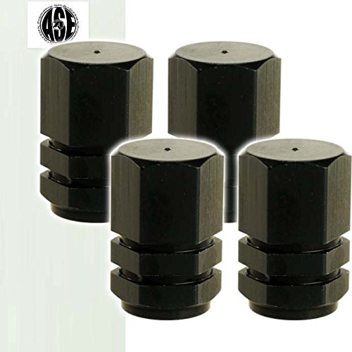 アルミ エアーバルブキャップ タイヤバルブキャップ黒4個 as1635