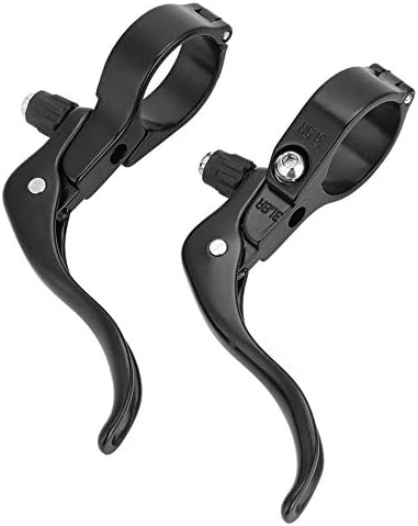 Bike Brake Lever, 1 Pair Lightweight Aluminum Alloy Road Bicycle Brake Lever Set, Sturdy Durable for 31.8mm Handlebar(Black)