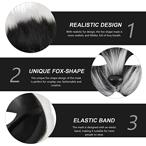 Amosfun Halloween Foxes Mask Masquerade Costume Mask Carnival Party Cosplay Mask Costume Accessory