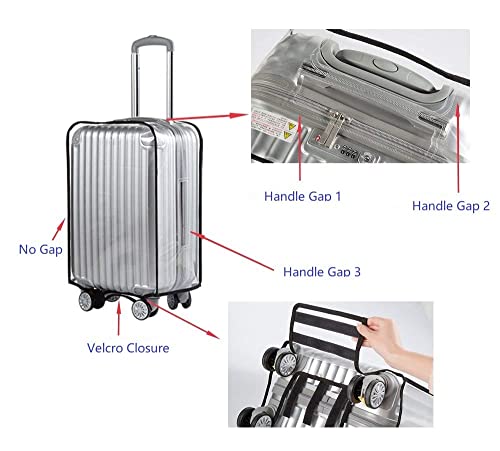Luggage Protector Suitcase Cover Pvc Waterproof Travel Suitcase Fits Most St 22'' To 30'' Luggage Perfect For Travel (Transparent, L(Fit 24Inch Luggage)) #TOP1