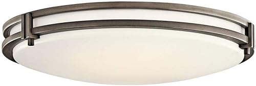 Kichler Lighting Avon - Montaje empotrado LED de 24" con acrílico en bronce antiguo