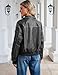 Tanming Womens Leather Jacket Fall Fashion Motorcycle Biker Bomber Jacket Zip Up Winter Coat Outerwear(Grey-M)