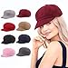 EUBUY Womens Newsboy Cap Fashion Vintage 8 Panels Beret Hat Vintage Wool Beret Hats Fashion Vintage Newsboy Hat Wool Red, Medium