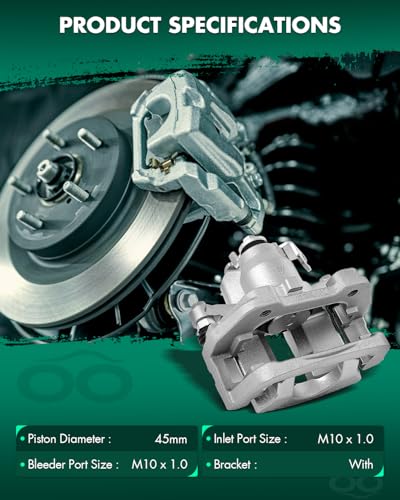 Image of SCITOO 18B5467 Rear Left Driver Side Brake Caliper Fits For Ford For Explorer For Flex For Taurus 2013-2019,For Lincoln For MKS 2013-2015,For Lincoln For MKT 2013-2019, With Bracket,1PC