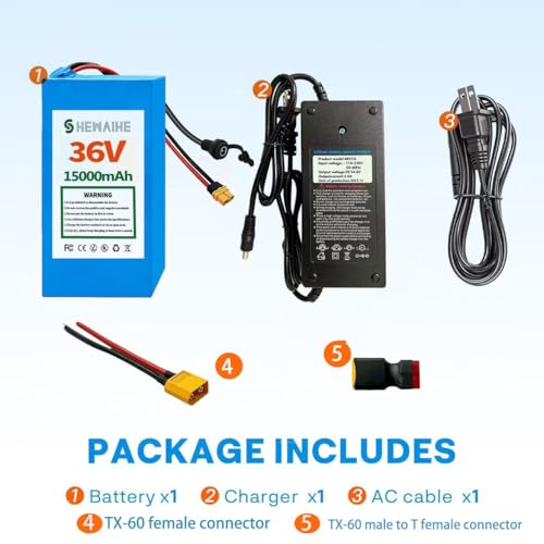 Batería Power Pack Universal 36V 15AH para sistemas 100-1500W miniatura 4