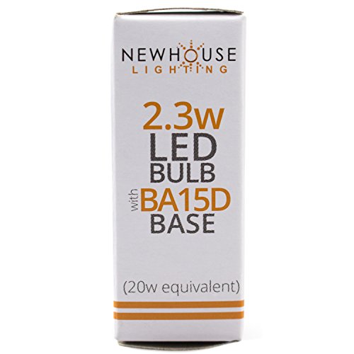 Newhouse Lighting Ba-2320 Modern Ba15D Base Led Bulb 2.3W (20W Equivalent) Halogen Replacement Light, 200 Lm, 120V, 3000K #TOP1
