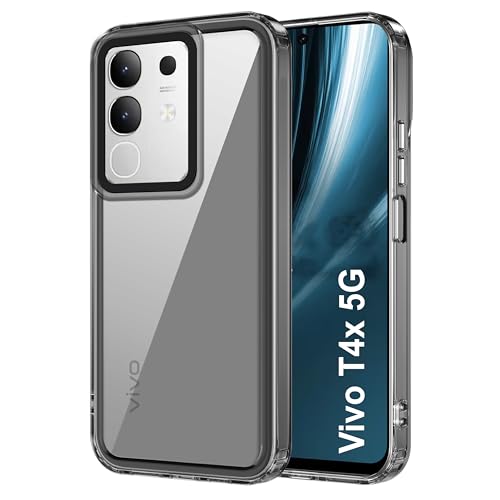 Image of Zapcase Back Case Cover for Vivo T4x 5G | Compatible for Vivo T4x 5G Back Cover | Case Cover with Camera Protection | (TPU + PC | Translucent Black)