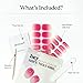 Heyhae Semi Cured Gel Nail Strips | No LED Lamp Needed |Pink, Ombre | Easy Apply & Remove, Salon Quality | Includes 28 Strips, 2 Prep Pads, Nail File & Wooden stick - Hey, She’s that girl