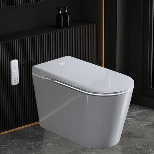 Luxury Smart Toilet, One Piece Toilet With Built-in Heated Seat,