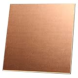 DoDocan 1 Pcs Cu Sheet 99% Metal Copper Plate Red Copper Plate for Industrial Materials Crafts Electrical Circuits Repairs Electrodes Electrolysis Experiments,1.2 x 100 x 200mm
