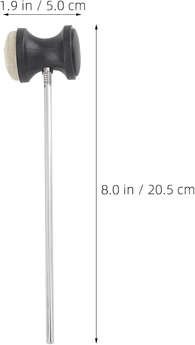Juego de 4 martillos para pedal de bombo con cabeza de fieltro miniatura 2