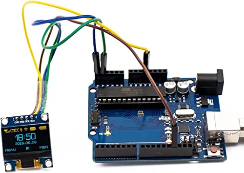 REES52 0.96 Inch OLED I2C Display Module 128x64 Pixel OLED Display Screen IIC Serial Mini Self-Luminous Display Screen Board Compatible with... - Image 6