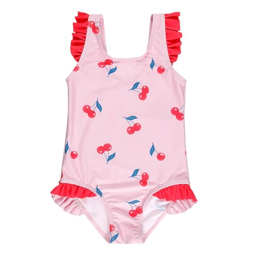 Image of LIZENS One Piece Swimsuit for Girls Swimwear with Ruffled Children Bathing Suit