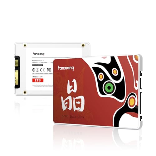 fanxiang 1TB SSD SATA III 2.5" Internal Solid State Drive, Read Speed up to 550MB/sec, 3D NAND TLC, Compatible with Laptop and PC, S100