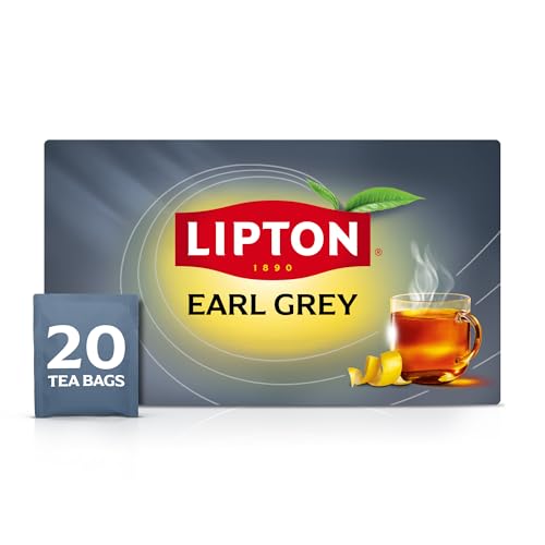 Lipton Earl Grey Black Tea Bags, Italian Citrus Bergamot Flavor, 20 Total Tea Bags