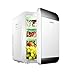 Mini lodówka, 20-litrowa jednordzeniowa lodówka samochodowa chłodnica kompaktowa/cieplejsza jednodrzwiowa elektroniczna (kolor: biały)