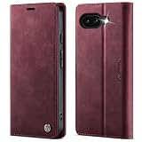 owlhold Cover per Google Pixel 10A Custodia Google Pixel 10A Premium Pelle PU Portafoglio Flip Libro [Antiurto] [Blocco RFID] [Cavalletto] [Carta Fessura] Custodia per Google Pixel 10A - Vino Rosso