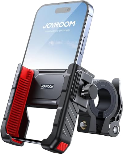 JOYROOM Uchwyt 1S na telefon komórkowy, amortyzator wstrząsów, na rower i motocykl, szybkie odpinanie, uniwersalny, do kierownicy rowerowej, do iPhone'a i Samsunga