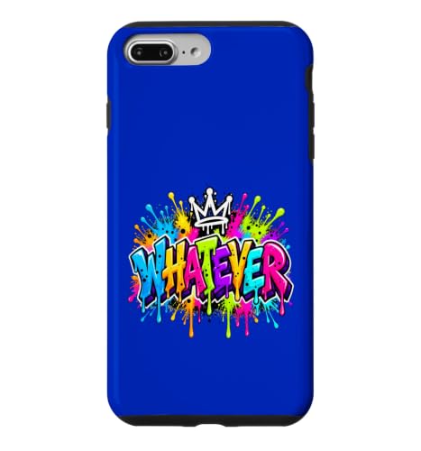 Funny Whatever �J���t�� �O���t�B�e�B �X�v���b�V�� �h���b�v��� ���[���A �X�}�z�P�[�X iPhone 7 Plus/8 Plus �p