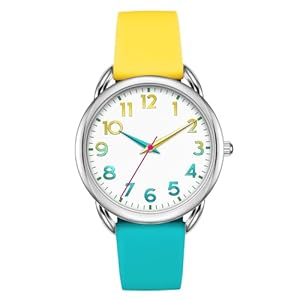 Women Watch Big Face Easy to Read Silicone Strap Watch Waterproof Watch