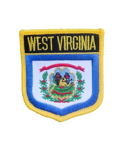 NIUYIBAO 1 PCS Peltate West Virginia Flag Patches Iron On