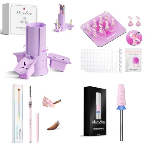 Soporte y kit 5 en 1 para herramientas y pinceles de uñas miniatura 1