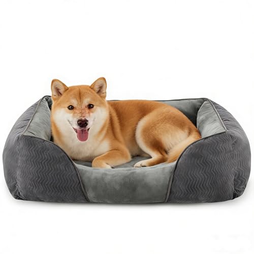 Heymamba Dogs Bed Medium Grey Mixed Filled with 1.3Kg Partic