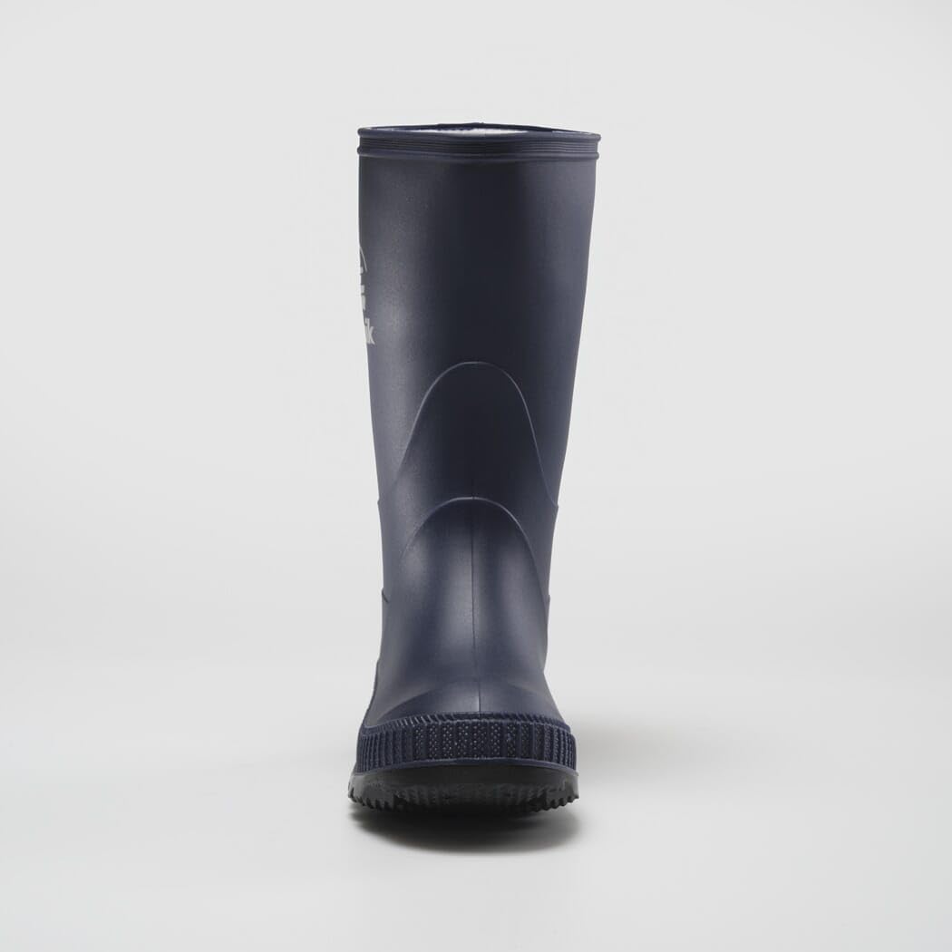 Kamik Stomp Rain Boot for Kids - Waterproof and Warm Felt Footbed Designed for Rainy Day Adventures, Navy/Black - 7 Toddler