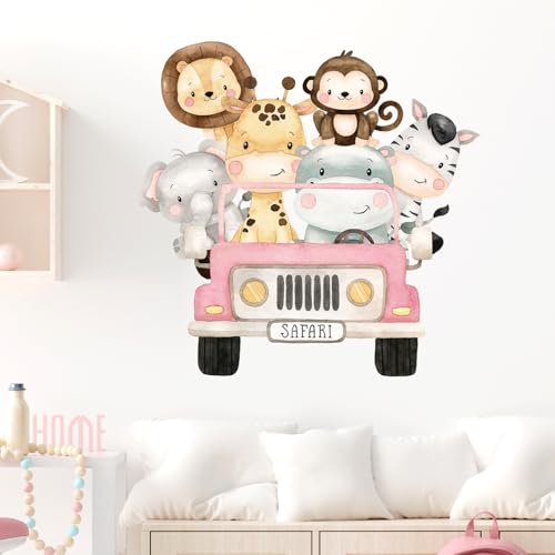 Adorable vinilos safari con animales infantiles miniatura 4