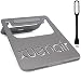 Produktbild first2savvv JS-DNPB-11D01 Grau Luxus Ergonomic Aluminium Portabler Kühlend Ständer Laptopständer Notebookständer für 12"-17" Laptops, Notebook PC, MacBook Pro & Air mit Schwarz USB-Lampe