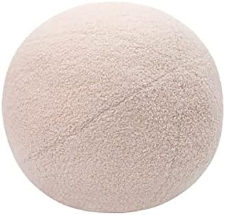 Spherical Nordic Style Throw Pillows and Cushions. Plush Ball Ornament. Can be Used for Sofa, Tatami, etc. Simple and Beautiful.(Milk Tea Color)
