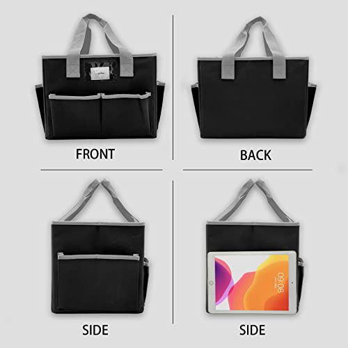 Bolsa de artesanato e arte para suprimentos com bolsos, bolsa Oxford para artista, criança, organiza