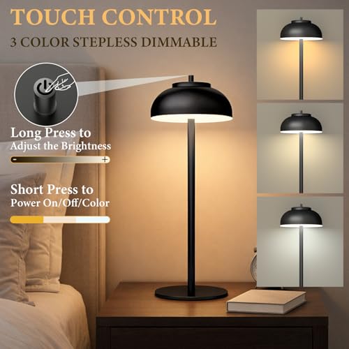 Moragin 2 Pack Led Cordless Table Lamps Rechargeable,Table Lights Battery Operated-IP65 Waterproof-for Outdoor Patio/Restaurants/Home/Dinner/Table Lighting-Touch Control & Dimmable by Moragin - Image 6