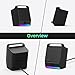 [RGB] USB Computer Speakers for Desktop/PC/Laptop | Small Plug-N-Play External Speaker with Dynamic RGB Light, Crystal-Clear Sound, Loud Volume, Deep Bass, Compatible with Windows/macOS/ChromeOS/Linux