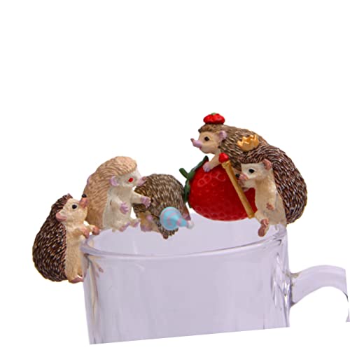 ABOOFAN Estatueta De Ouriço Paisagem Animal Em Miniatura Acessórios De Plantas Brinquedos Em Miniatu