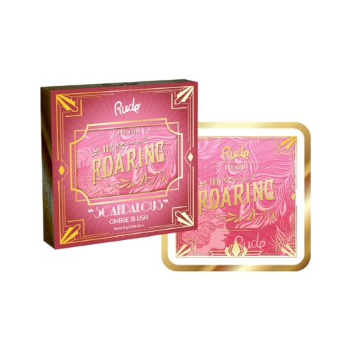 Roaring 20’s Ombré Blush | Buildable Gradient Blush for Custom Color | Silky, Blendable Powder Formula | Vegan, Cruelty-Free, Paraben-Free Vintage-Inspired Makeup [Scandalous]