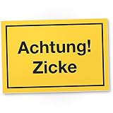 DankeDir! Cartel de plástico con texto en alemán Achtung Zicke, decoración para habitaciones juveniles, idea de regalo de cumpleaños, cartel para puerta, idea de regalo para jóvenes, niños y niñas