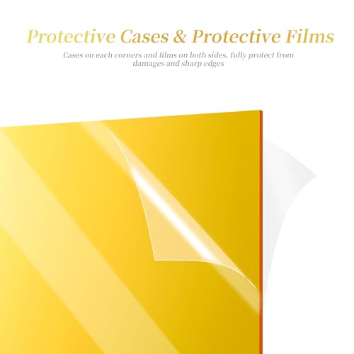 Image of 5pack Mirror Acrylic Sheets, 12 inch x 12 inch Opaque Glossy Mirror Plastic Sheet with 1 /8 Inch(3mm) Thickness, Rigid Tinted Mirror Acrylic for Cutting, Sawing, Laser Cutting (5, Silver, 12X12)