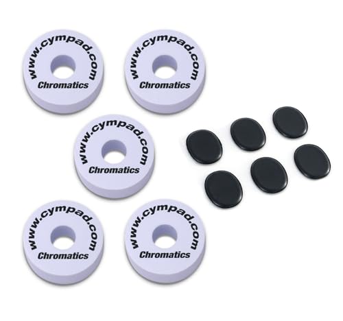 Cympad Chromatics Blanc feutres de cymbale 40mm amortisseurs en fourrure Keepdrum durables