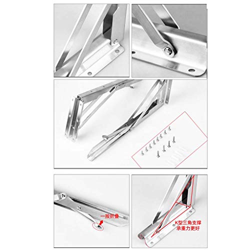Support équerre pliable K acier inoxydable pour console murale rabattable - 7