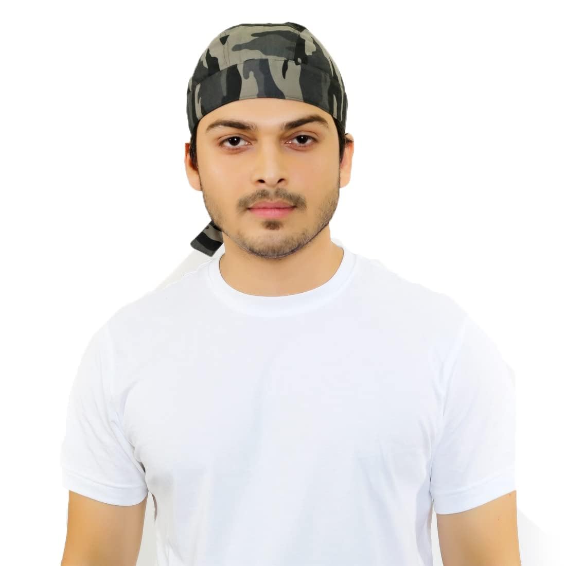 Soulethics Premium Cotton Army Printed Scrub Cap Chef Cap Bandana Helmet for Biker, Skull Cap, Bandana, Head Wear for Cycling & Running